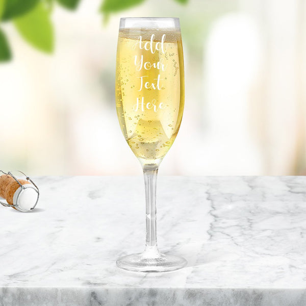 Add Your Own Message Champagne Glass