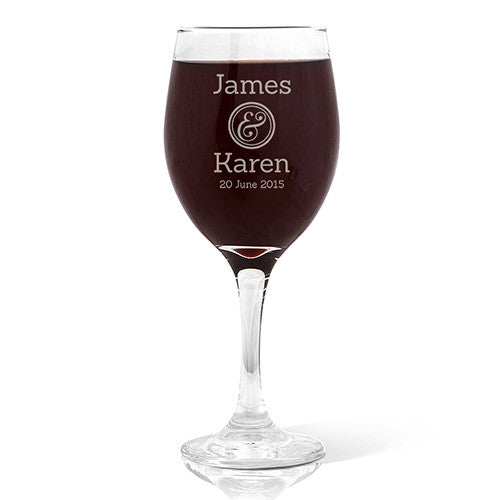 Couples Design Wine Glass