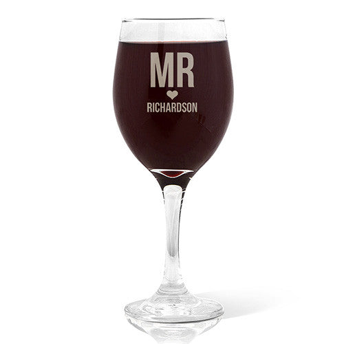 Mr Love Design Wine Glass