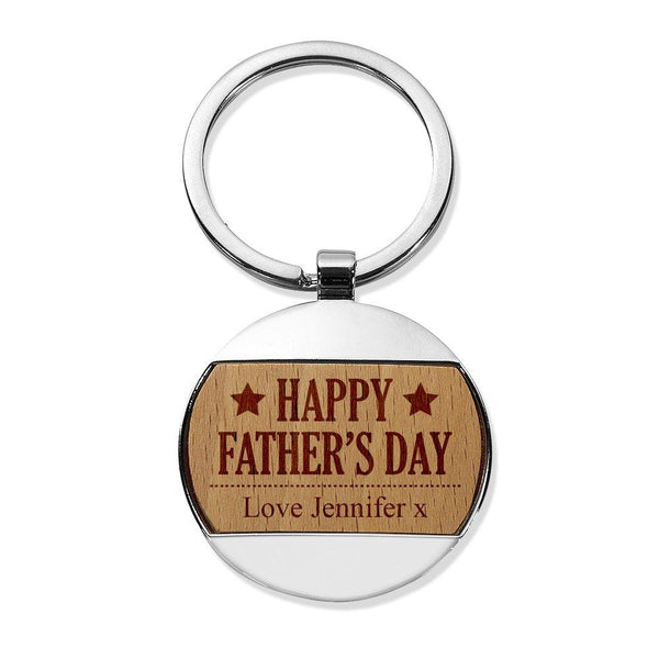 Happy Father's Day Round Metal Keyring – BIGW Photos