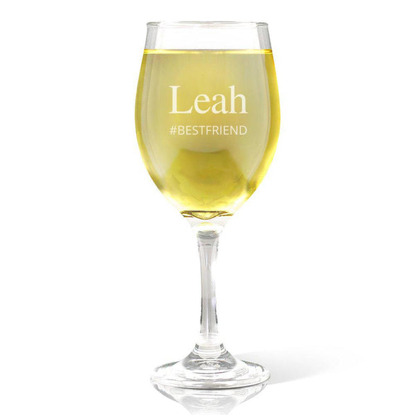 Hash Tag Wine Glass