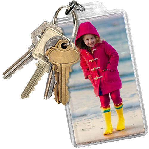 Large Rectangle Photo Keyring