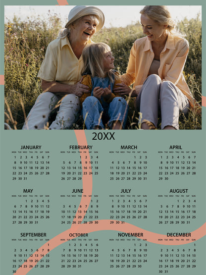 6x8" Sticky Calendar