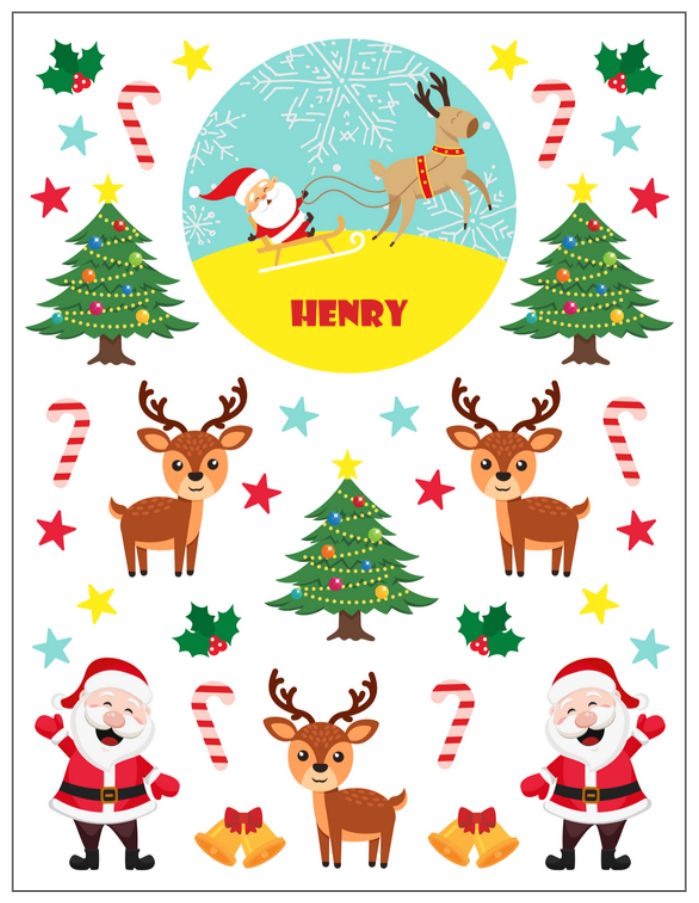 Santa Sleigh Sticker Pack – BIGW Photos