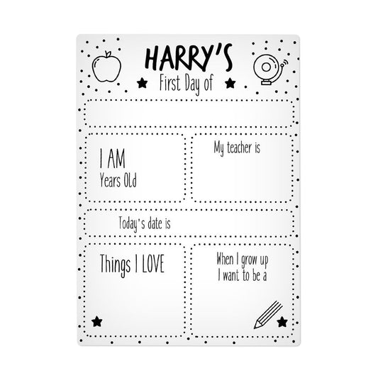 Black Dots First Day Sign - Large