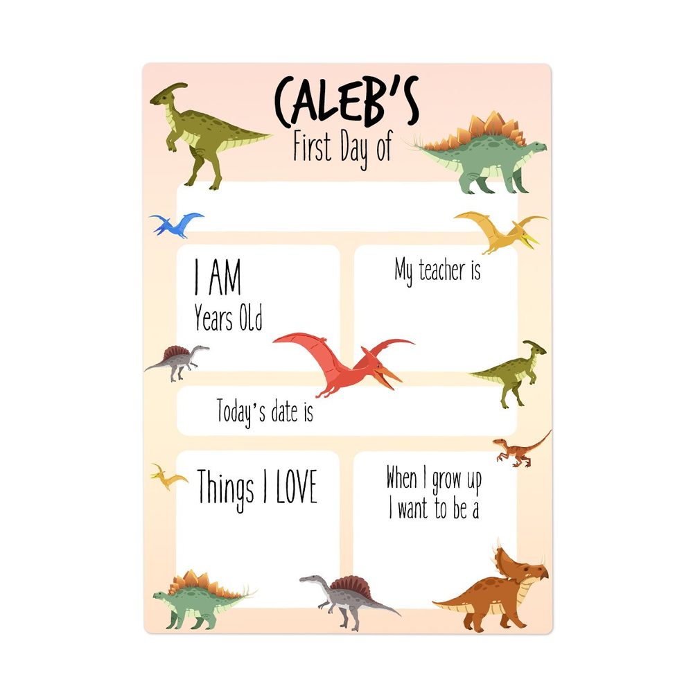 Dinosaur First Day Sign - Small