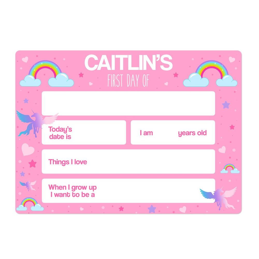 Rainbow First Day Sign - Small