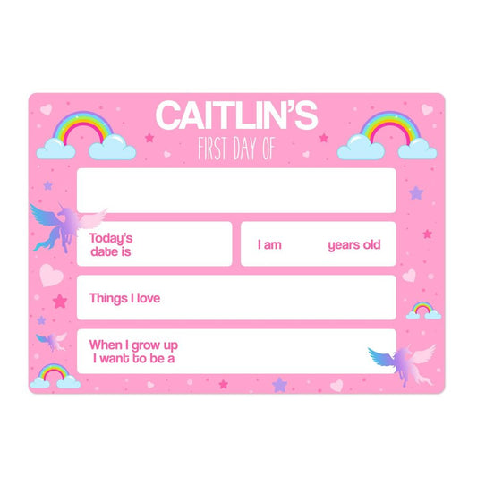 Rainbow First Day Sign - Small