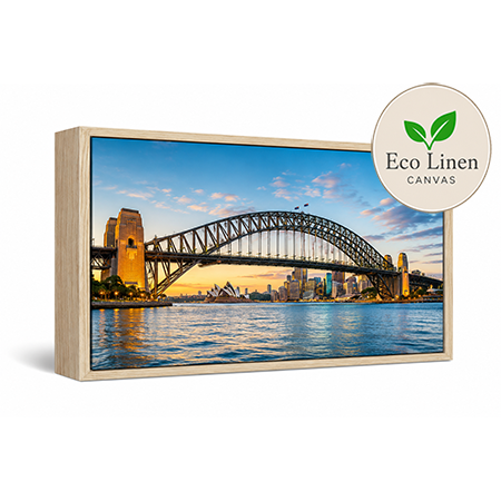 12x40" Framed Eco Linen Canvas Print