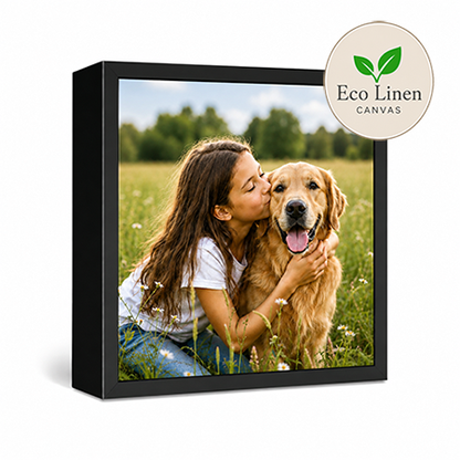 16x16" Framed Eco Linen Canvas Print