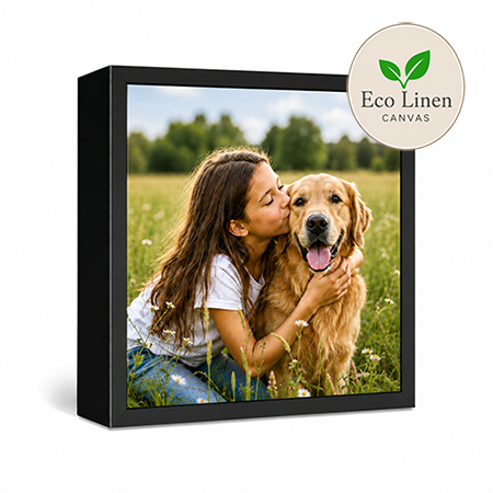 16x16" Framed Eco Linen Canvas Print