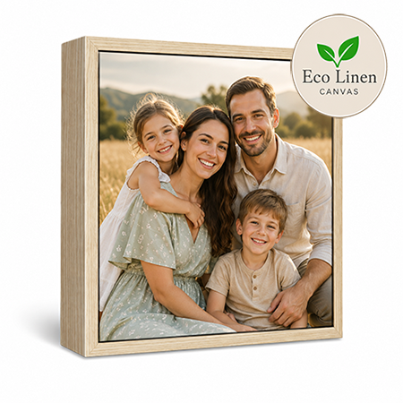 16x16" Framed Eco Linen Canvas Print