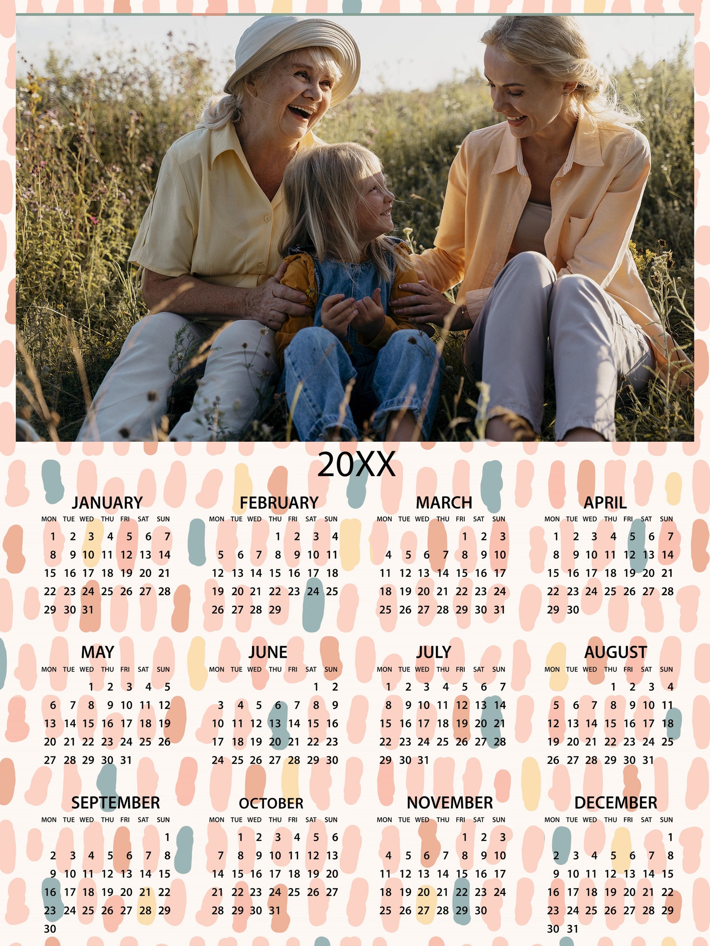 12x18" Sticky Calendar