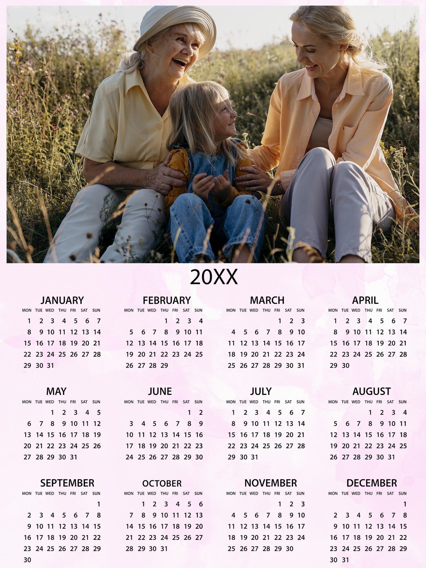 12x18" Sticky Calendar