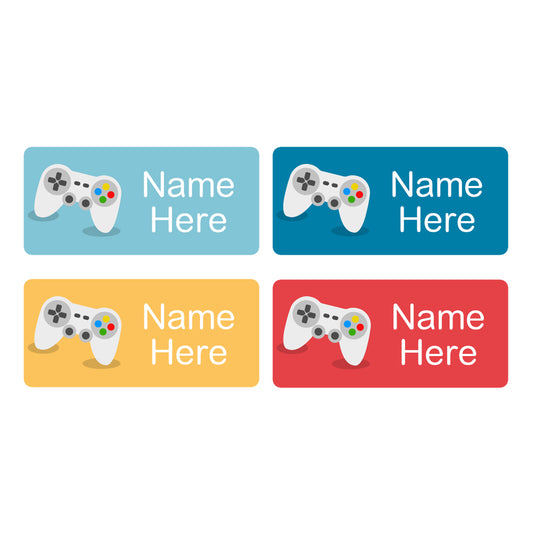 Gaming Rectangle Name Labels 32pk