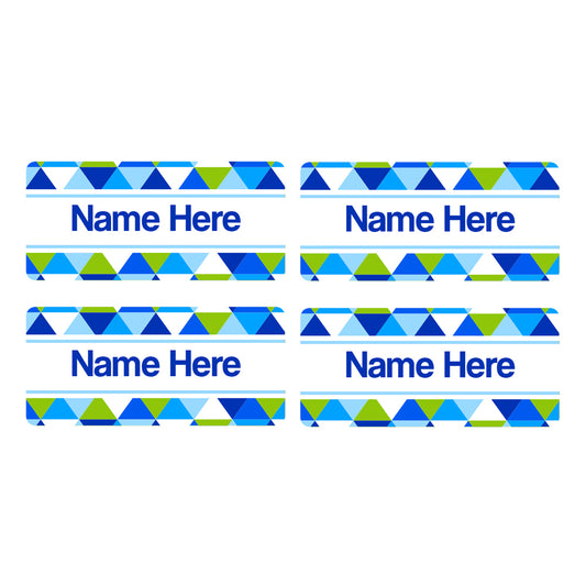 Geometric Rectangle Name Labels 32pk