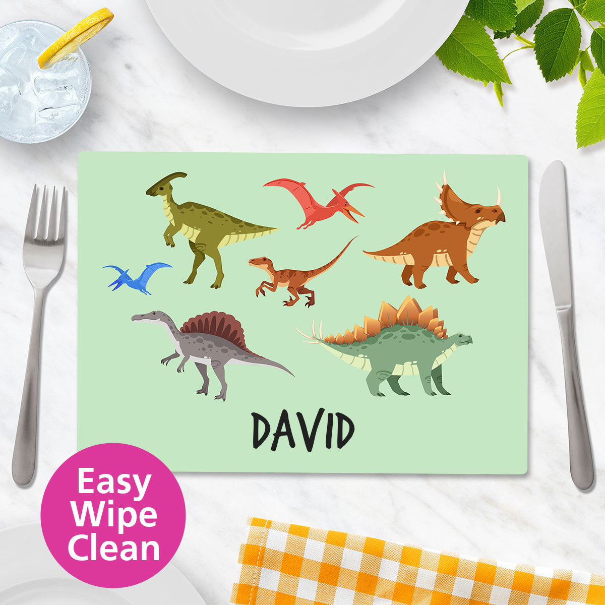 Dinosaur Wipe Clean Placemat - Large