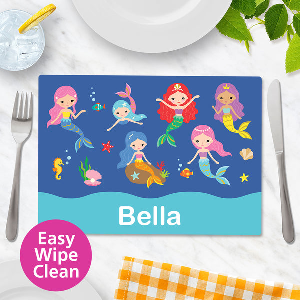 Mermaid Wipe Clean Placemat - Large
