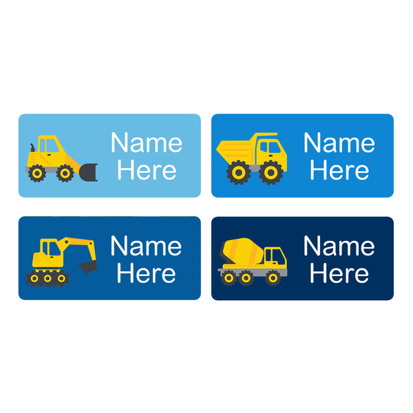 Little Digger Rectangle Name Labels 32pk