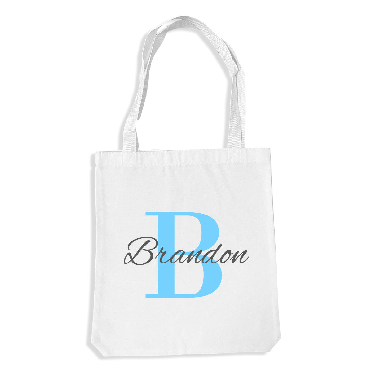 Blue Monogram Premium Tote Bag