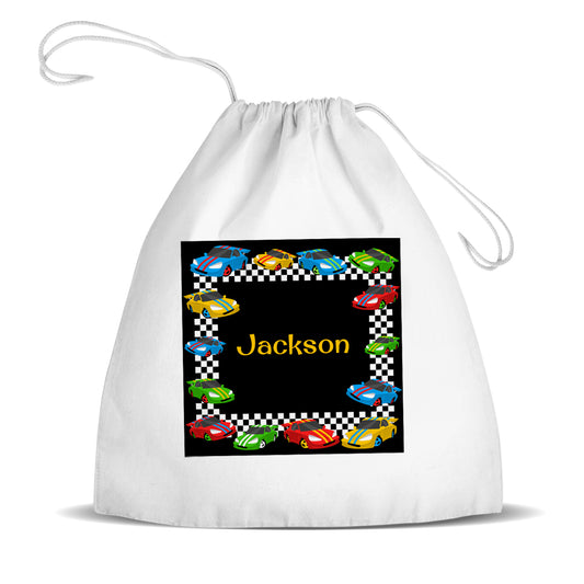 Race Cars Premium Drawstring Bag