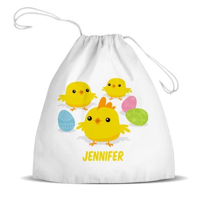 Easter Chicks Premium Drawstring Bag