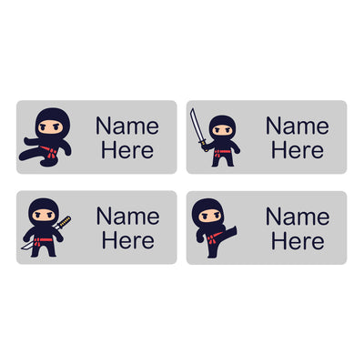 Ninja Rectangle Name Labels 32pk