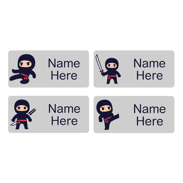 Ninja Rectangle Name Labels 32pk