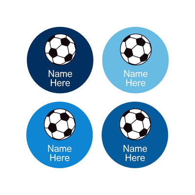 Soccer Ball Round Name Labels 30pk