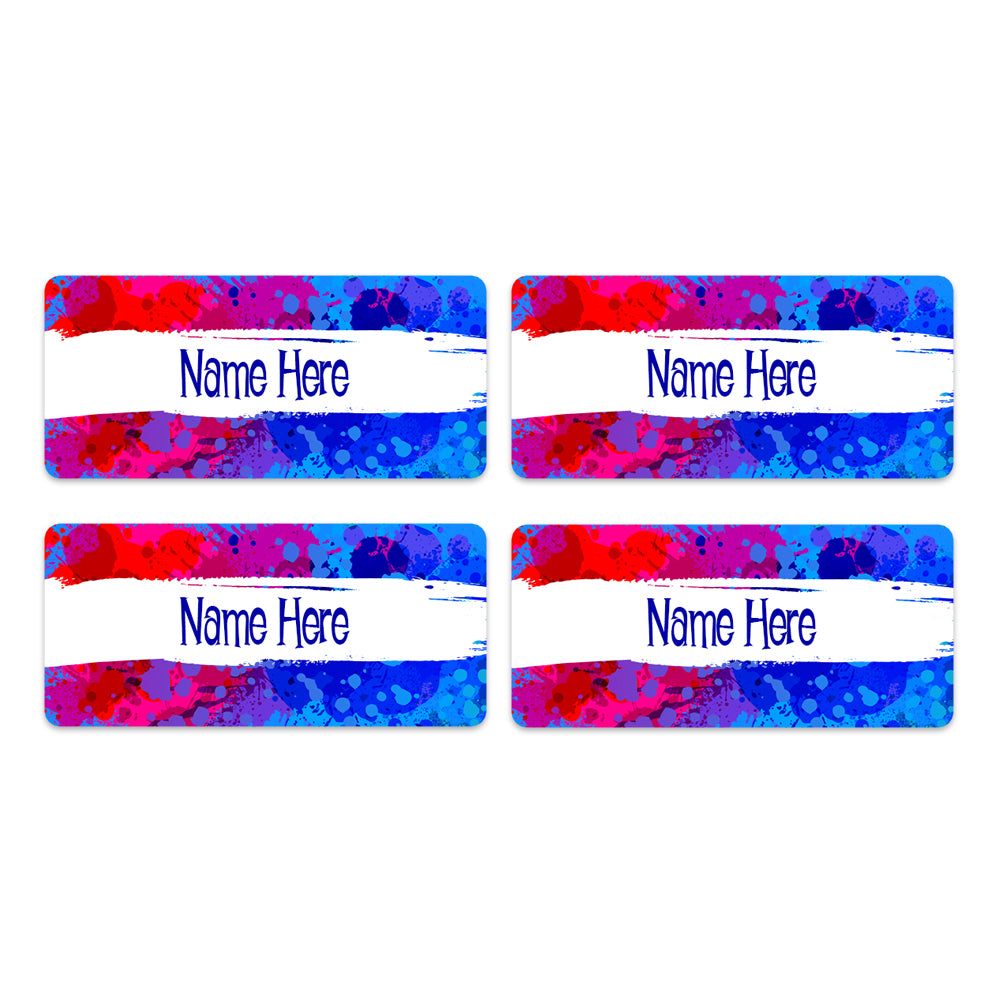 Splatter Mask Label Splatter Rectangle Name Labels 32pk – BIGW Photos