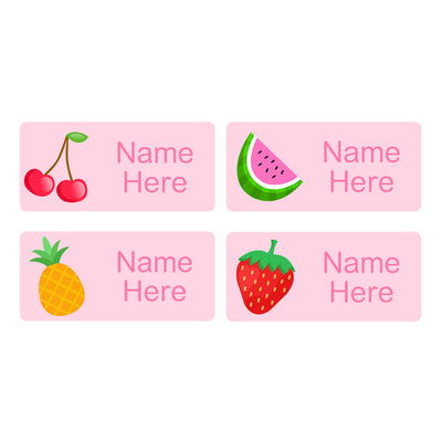 Fruit Rectangle Name Labels 32pk
