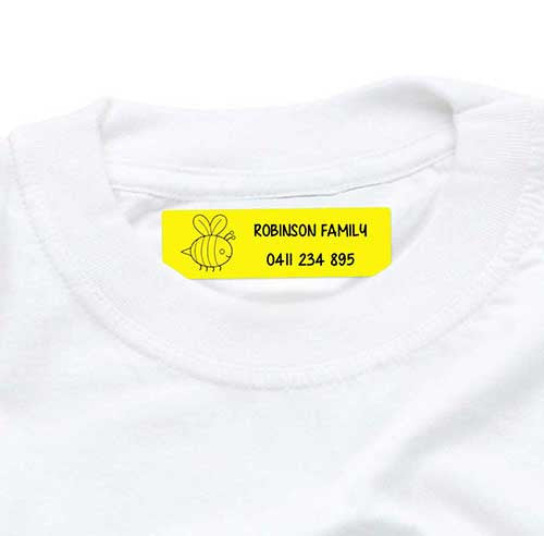 Iron On Labels 44pk - Yellow