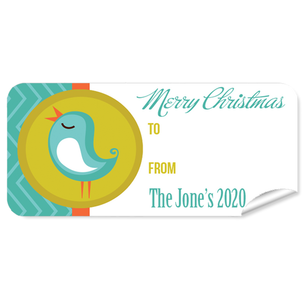 Blue Bird 27pk Labels Christmas