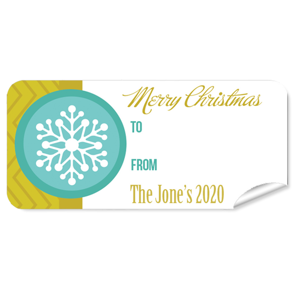 Star Snowflake 27pk Label Christmas