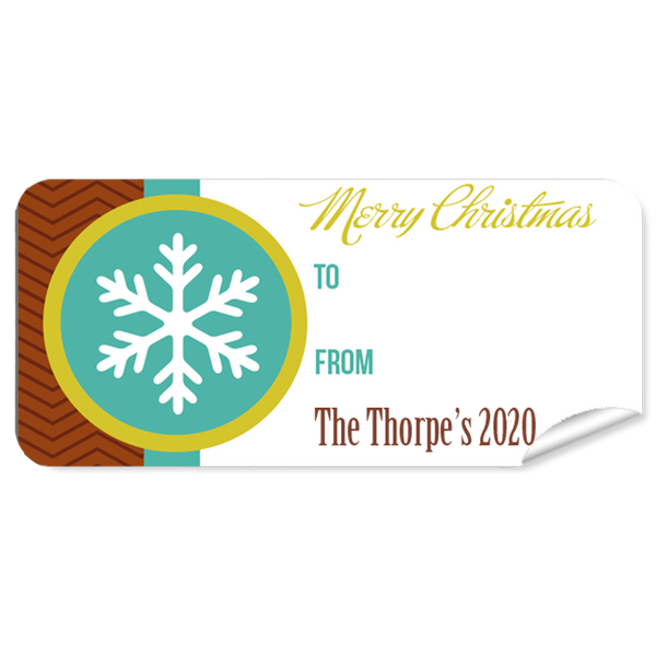Snow Flake 27pk Labels Christmas