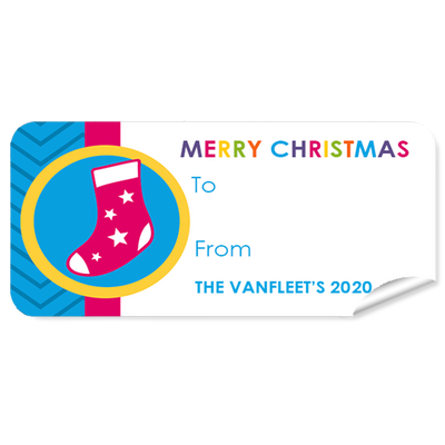 Stocking 27pk Labels Christmas