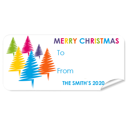 Trees 27pk Labels Christmas