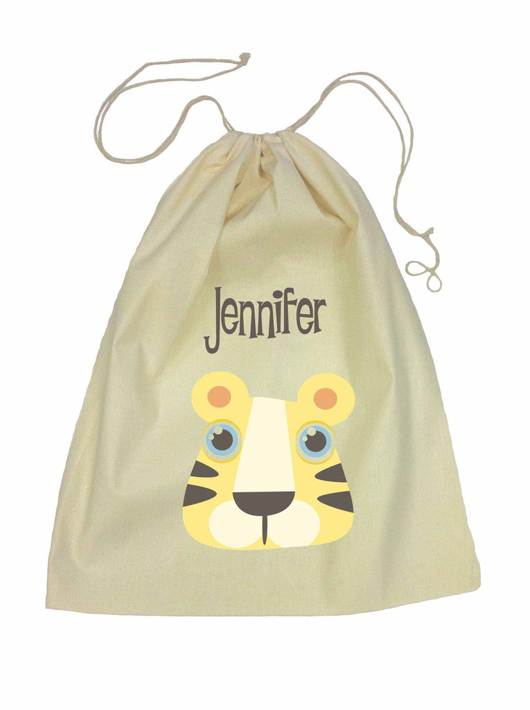 Calico Drawstring Bag - Yellow Tiger