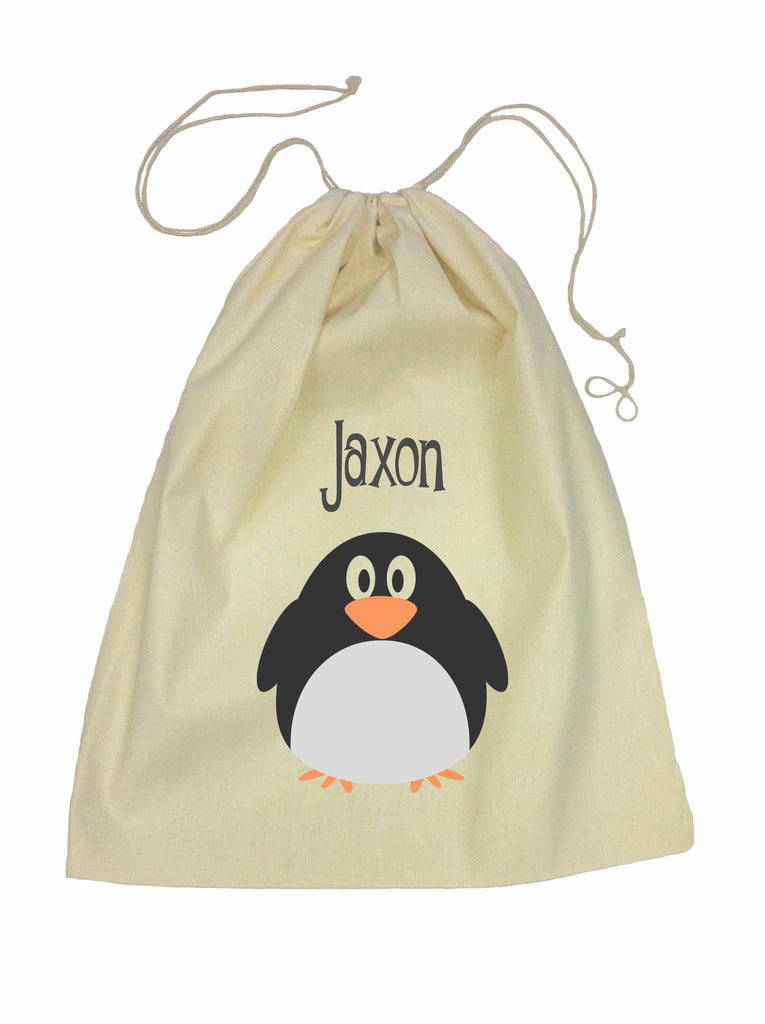 Calico Drawstring Bag - Penguin