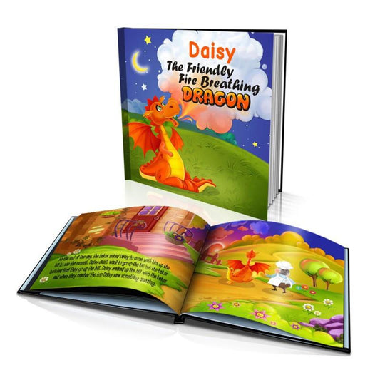 Large Hard Cover Story Book - The Friendly Fire-breathing Dragon