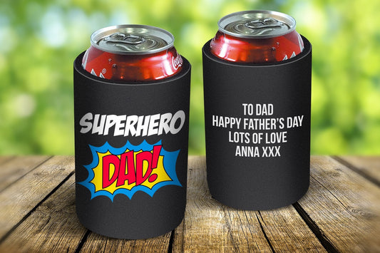 Superhero Dad Stubby Cooler