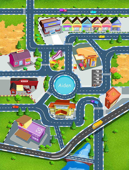 Small Cars Play Blanket