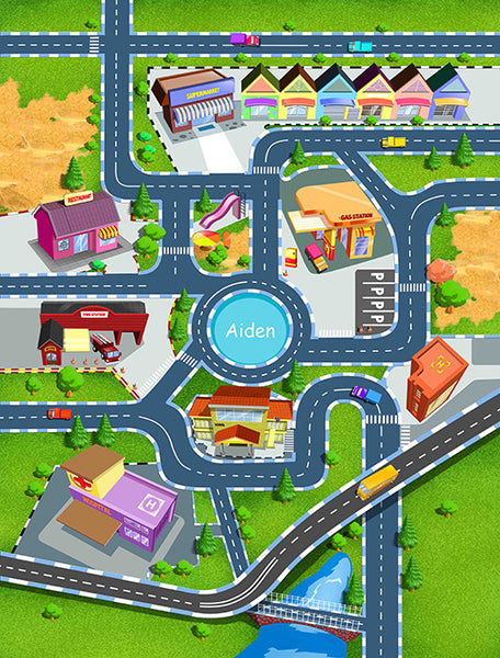 Small Cars Play Blanket