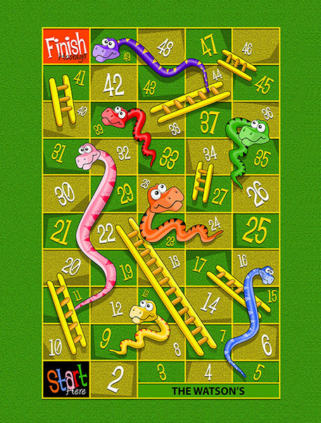 Large Snakes &amp; Ladders Play Blanket