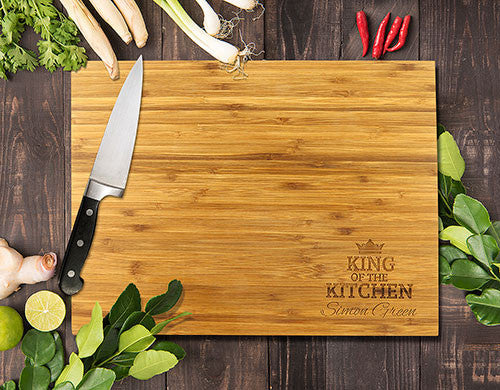 King Of The Kitchen Bamboo Cutting Board 12x16"