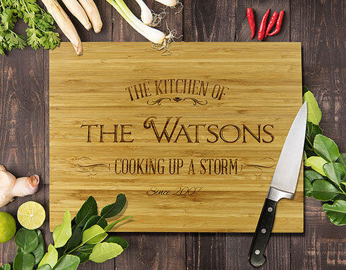 Cooking Up A Storm 2 Bamboo Cutting Boards 8x11"