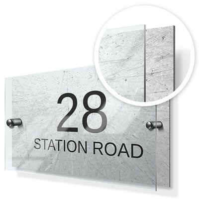 Concrete Classic Metal Sign with Premium Acrylic Front