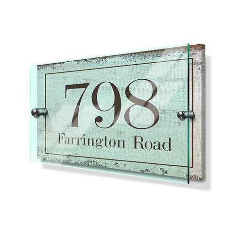 Rustic Effect Classic Metal Sign with Premium Acrylic Front