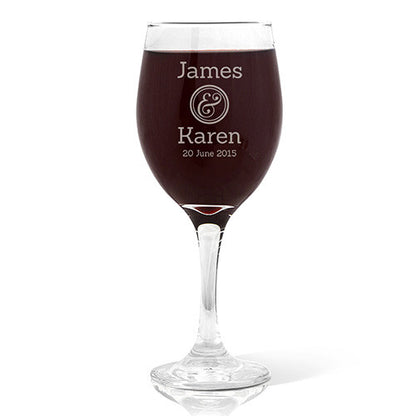 Couples Design Wine Glass