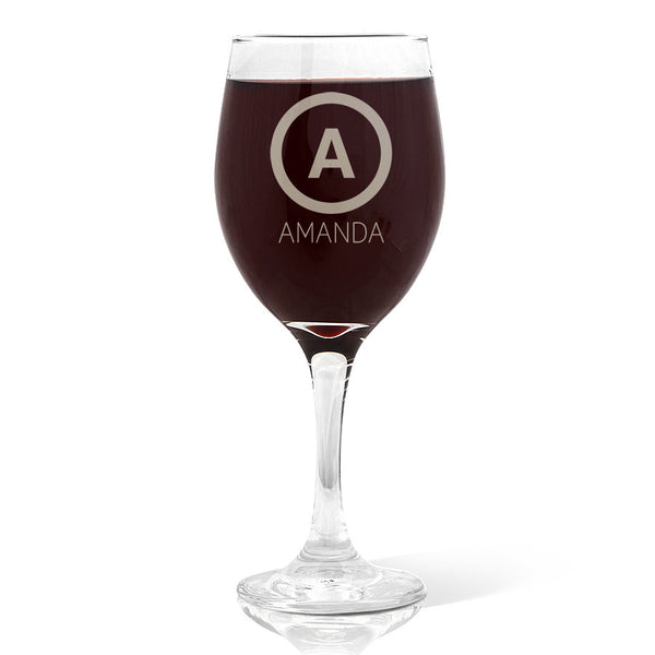 Initial Design Wine Glass